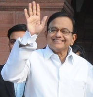 Outgoing finance minister P Chidambaram